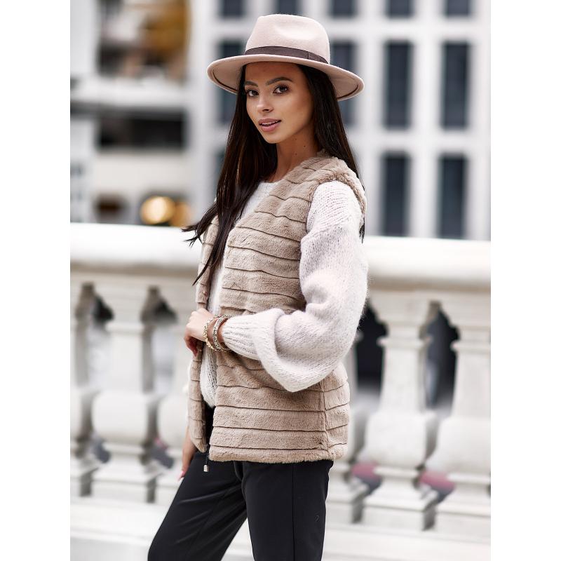 Dámská vesta VLR008 - béžová