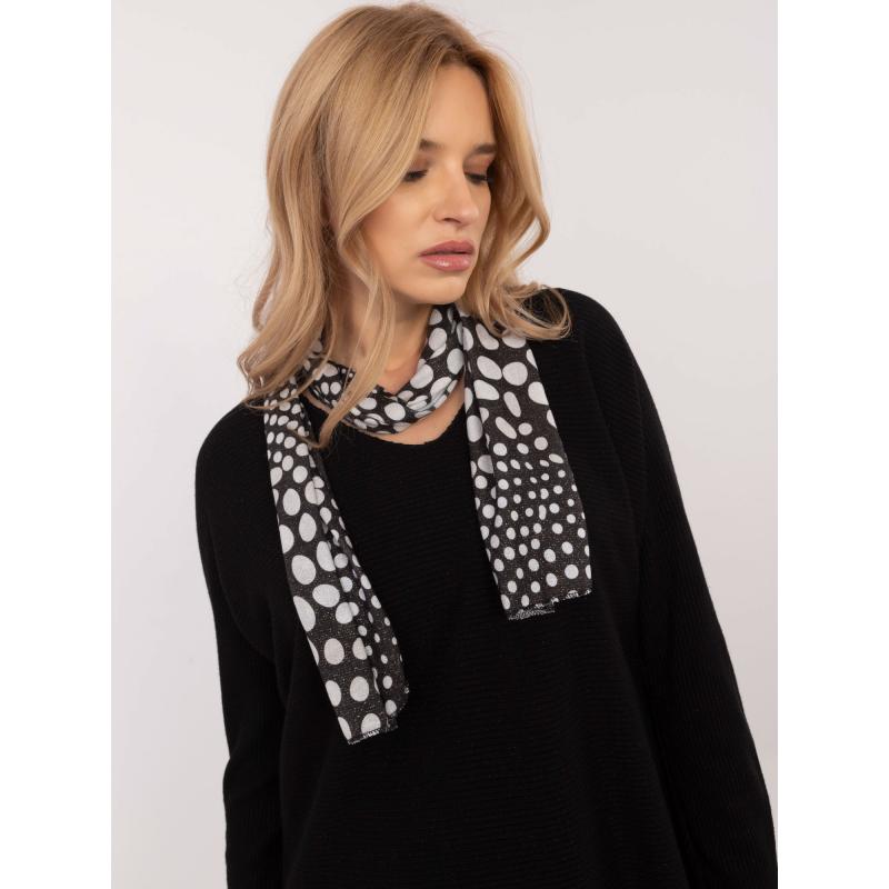 Černý dámský svetr oversize s lesklou nití