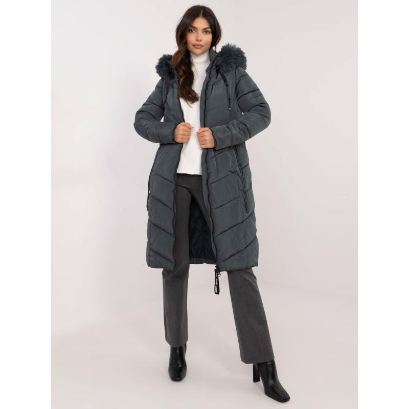 Prímorská páperová zimná bunda s prešívaním