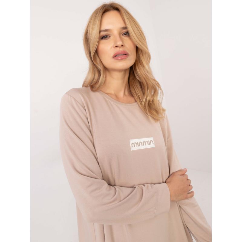 Béžové volnočasové teplákové šaty z modalu