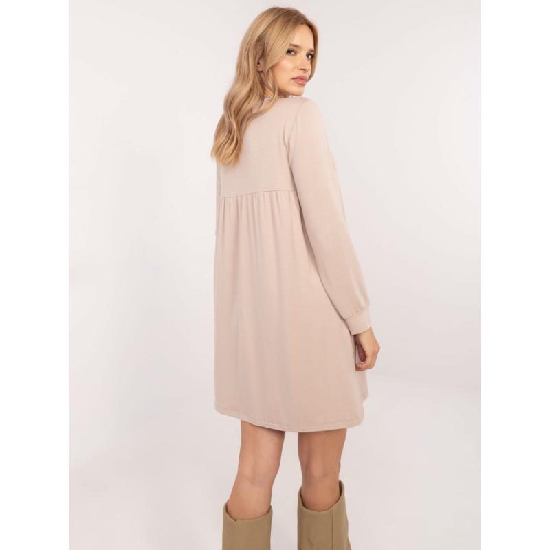 Béžové volnočasové teplákové šaty z modalu