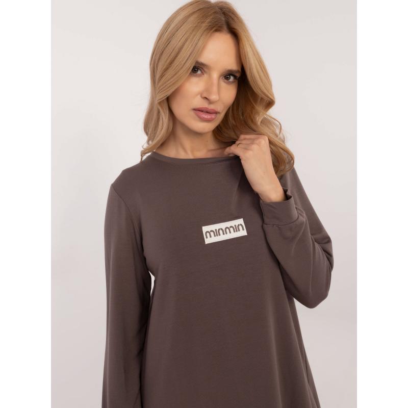 Tmavě hnědé modalové teplákové šaty