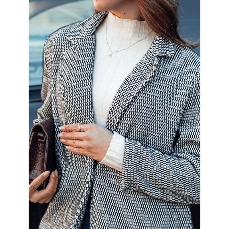 Dámský oversize kabát TEDDSTYLE černý