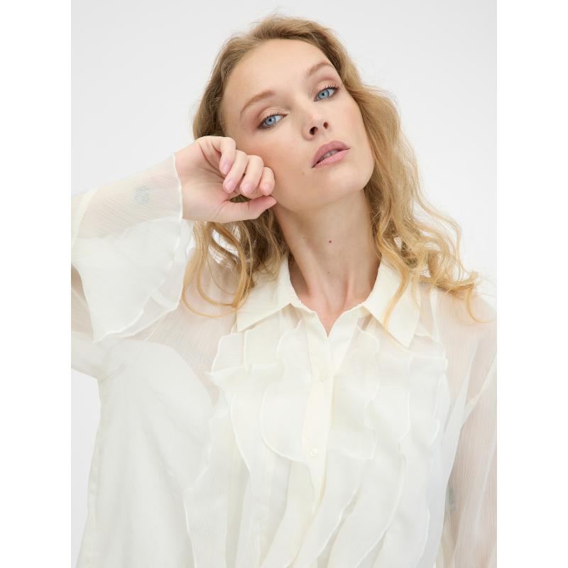 Krémszínű női blúz