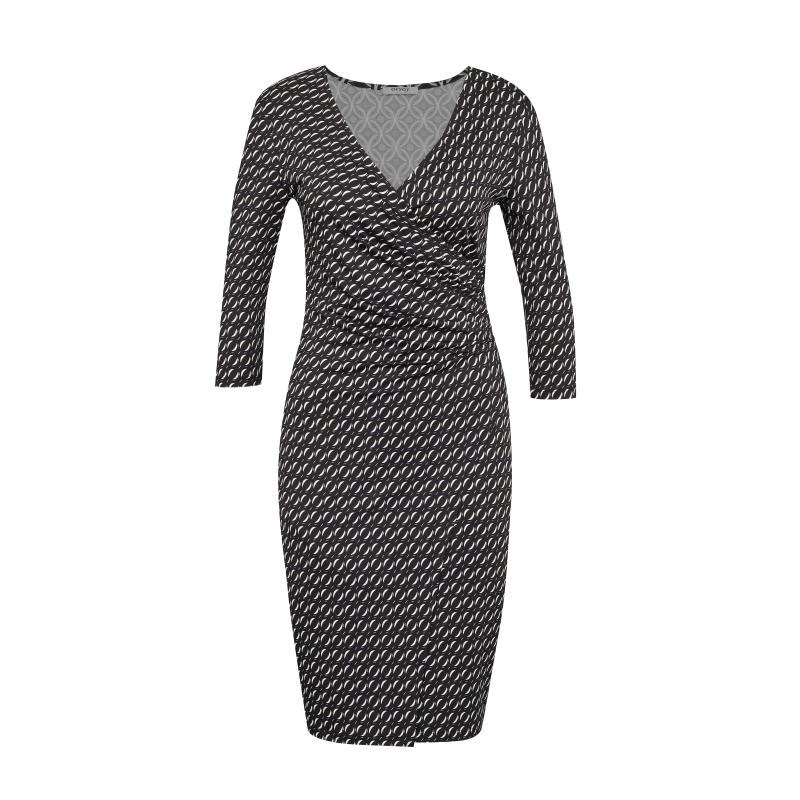 Fekete női térdig érő ruha