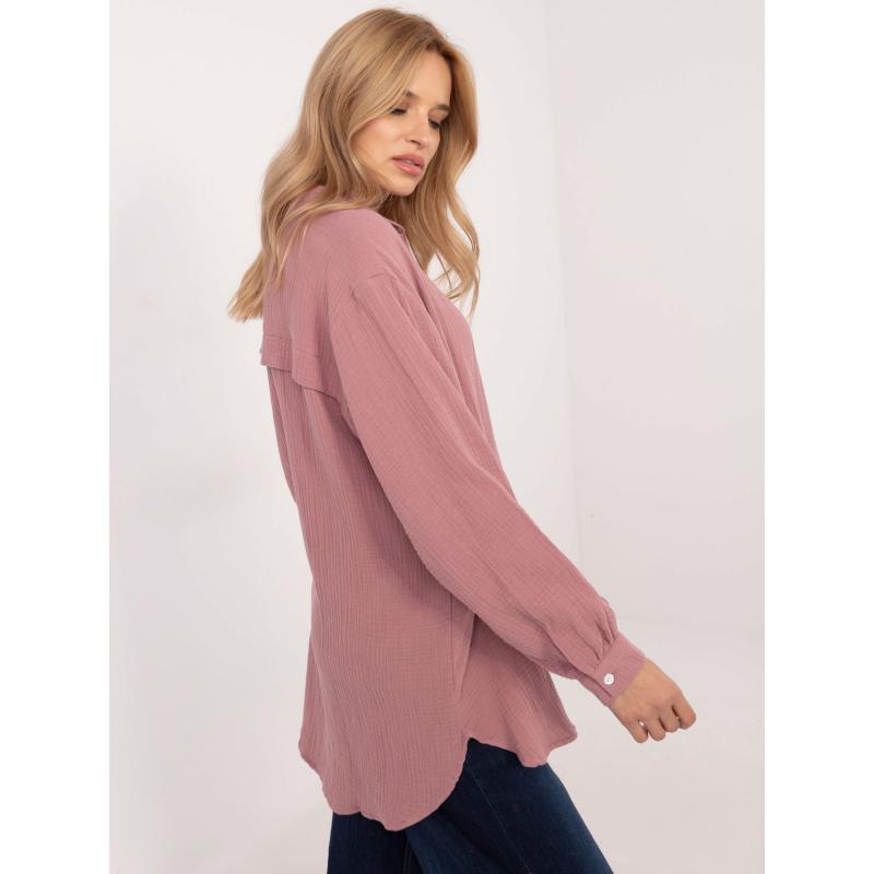Piszkos rózsaszín muszlin kigombolt ing SUBLEVEL