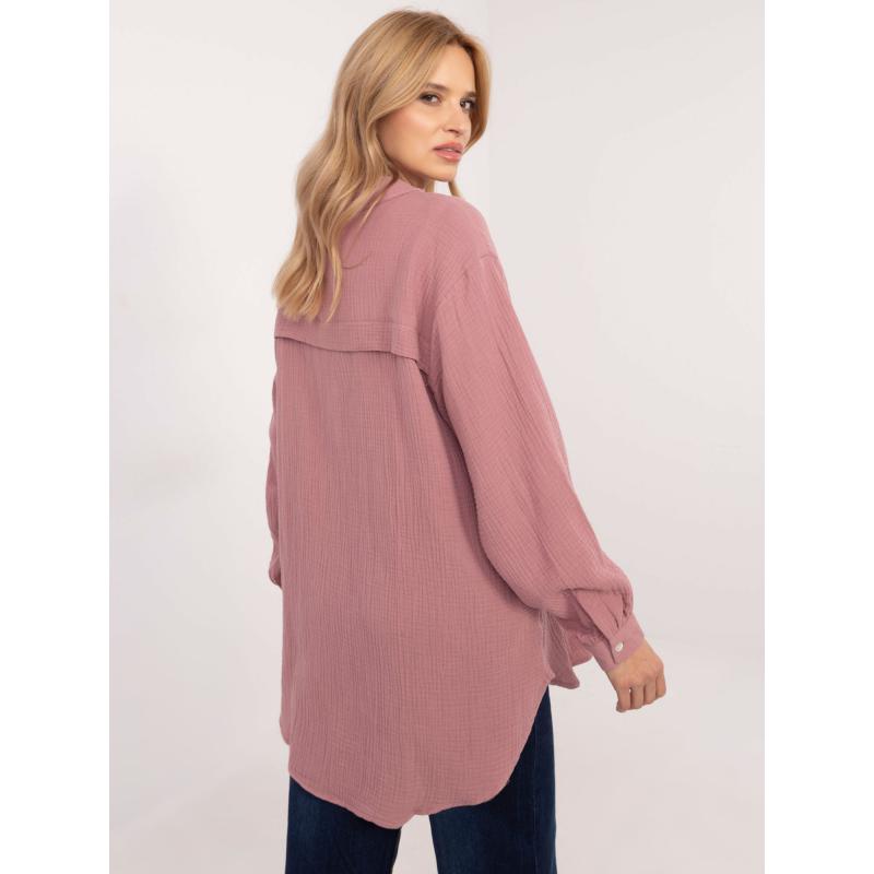 Piszkos rózsaszín muszlin kigombolt ing SUBLEVEL