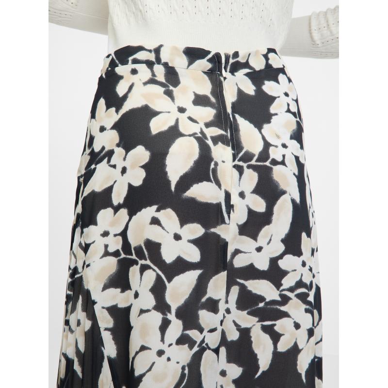 Fekete női midi szoknya