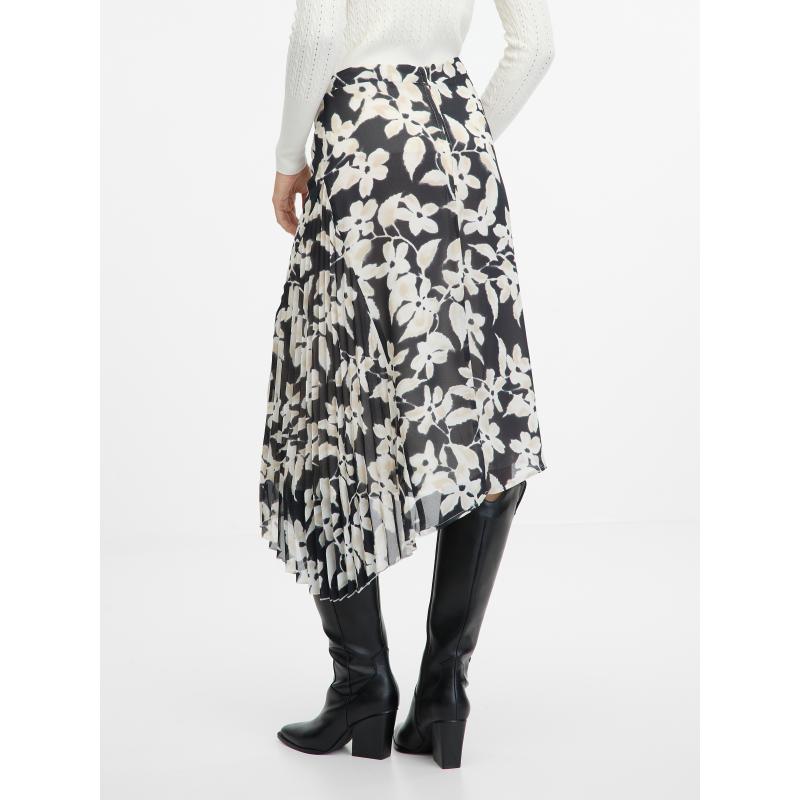 Fekete női midi szoknya