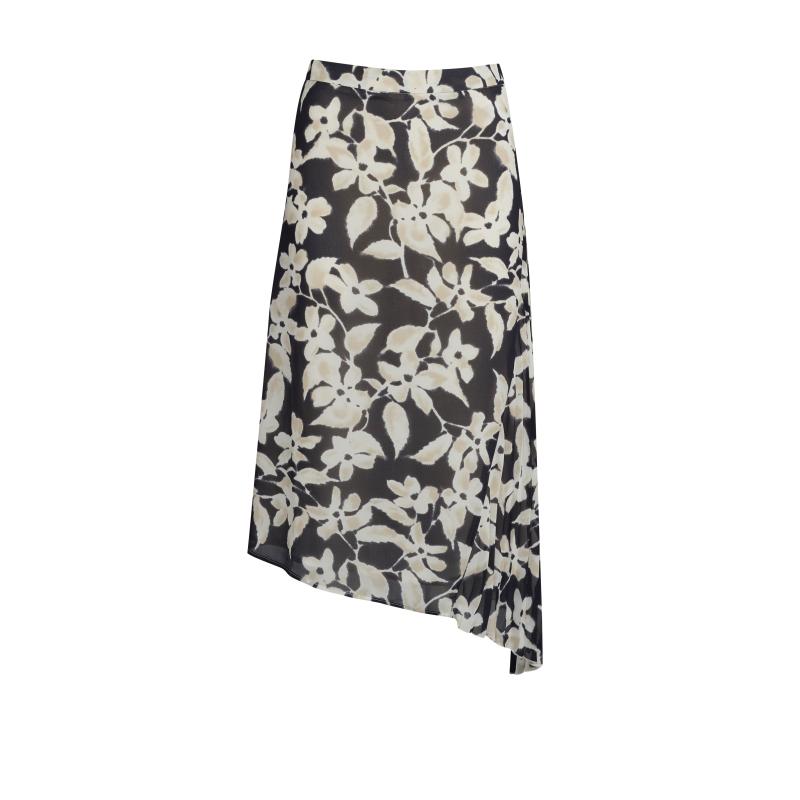 Fekete női midi szoknya