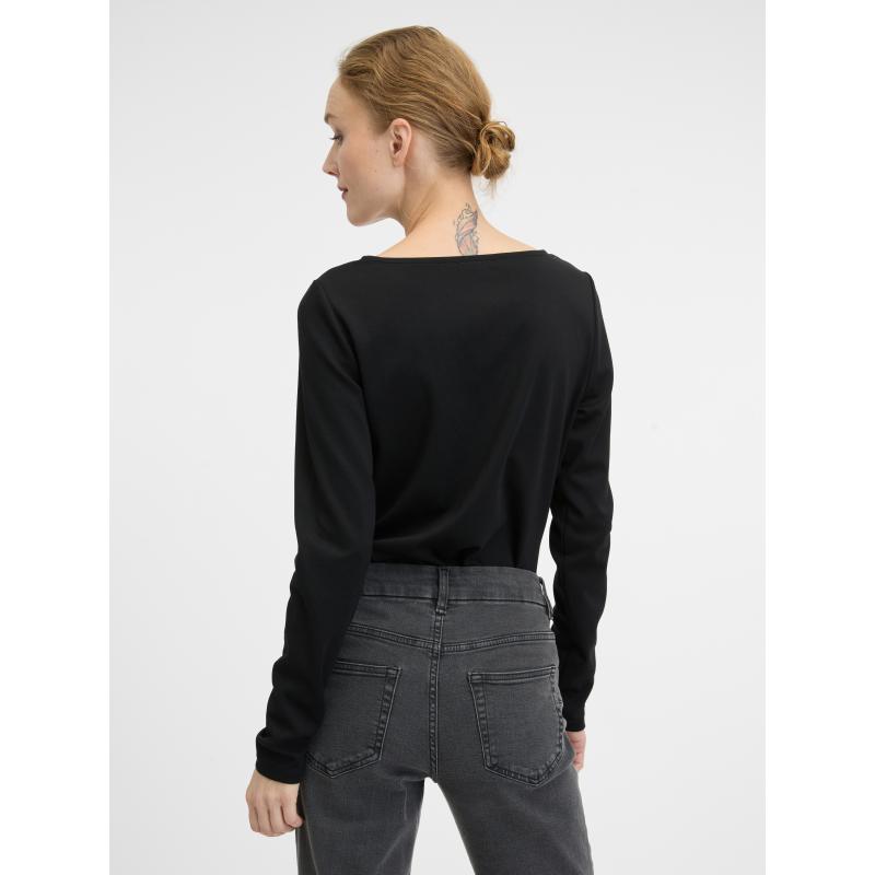 Fekete női hosszú ujjú póló