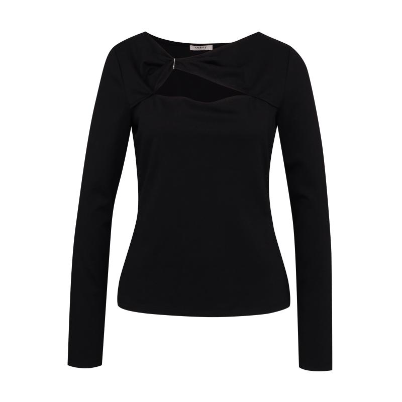 Fekete női hosszú ujjú póló