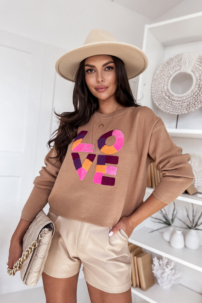 Női oversize pulóver HARPER camellia