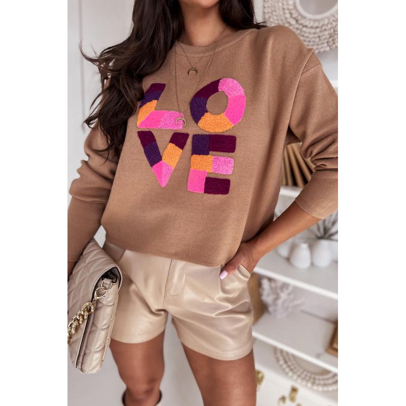 Dámský oversize svetr HARPER camellia