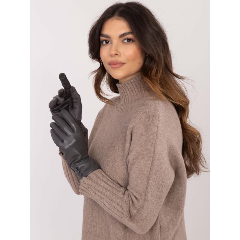 Sötétszürke női érintőkesztyű