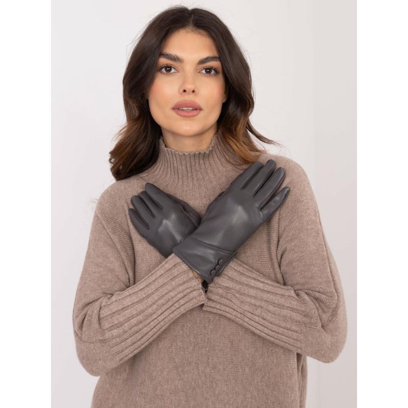 Sötétszürke női érintőkesztyű