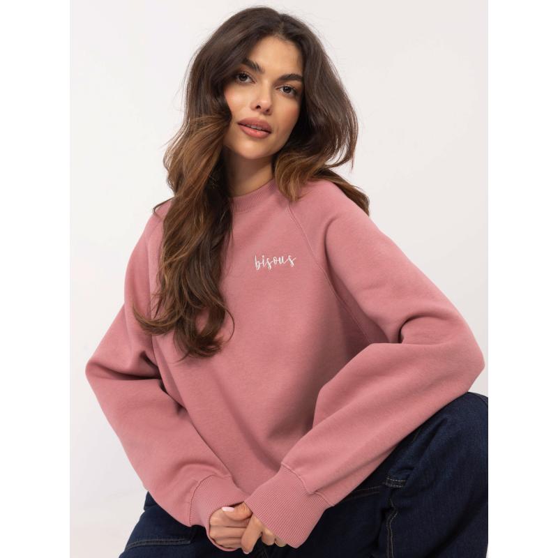 Špinavě růžová zateplená mikina s kapucí SUBLEVEL