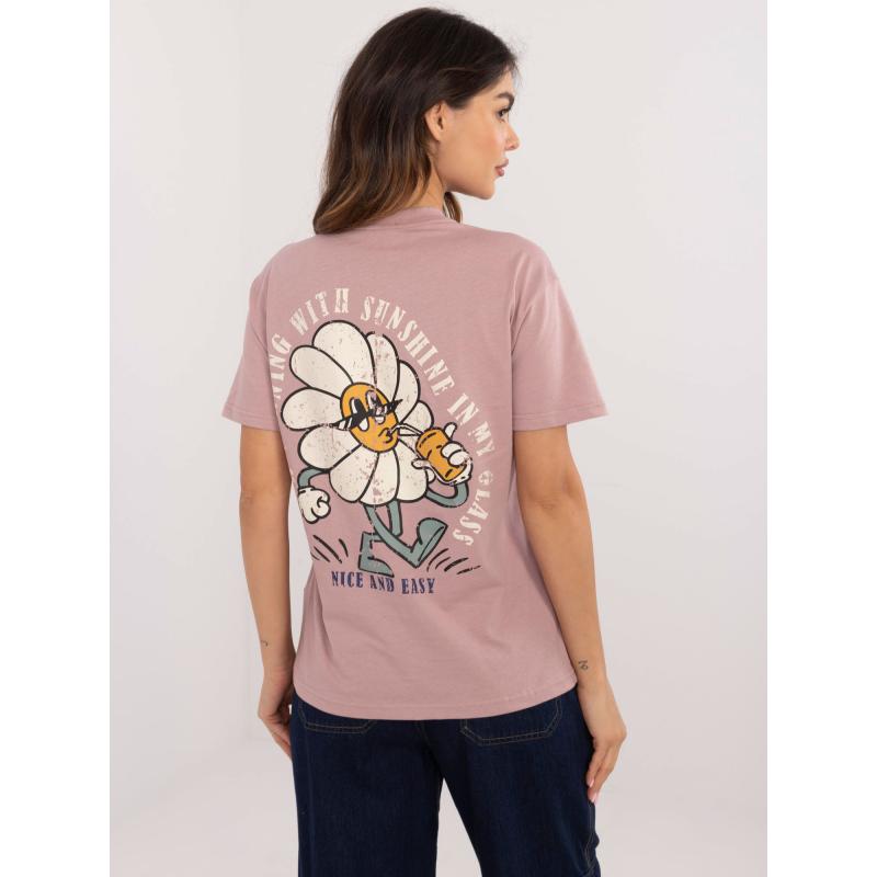 Piszkos rózsaszín póló SUBLEVEL felirattal