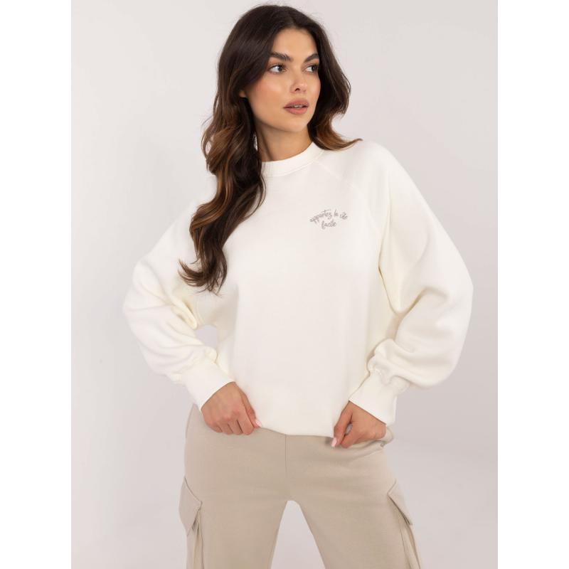 Ecru mikina se zateplenou kapucí SUBLEVEL