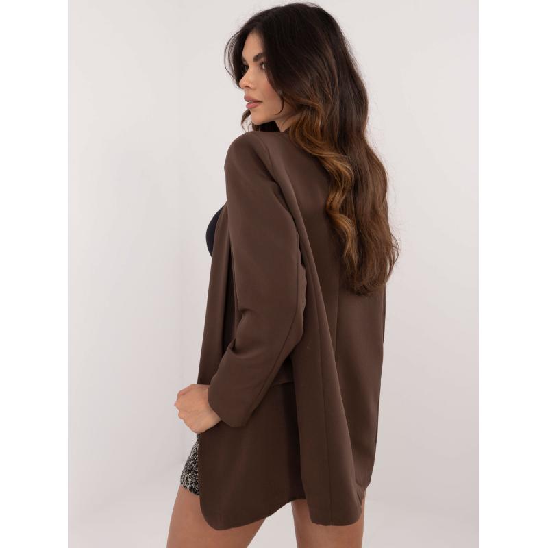 Čokoládová bunda s podšívkou z viskózy