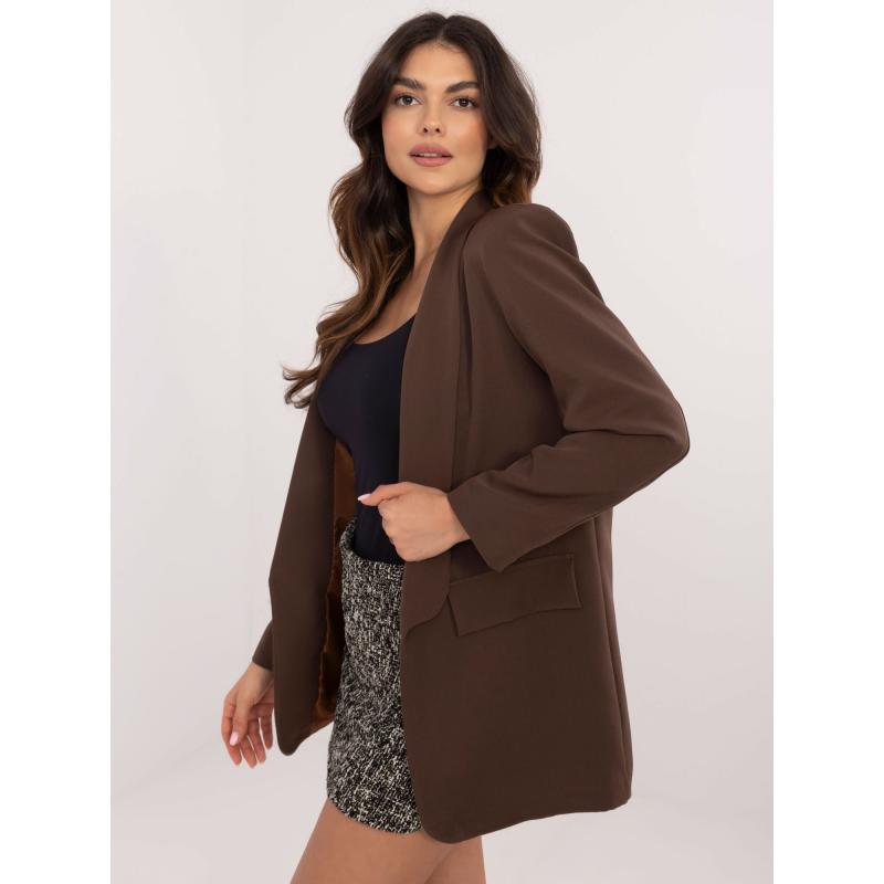 Čokoládová bunda s podšívkou z viskózy