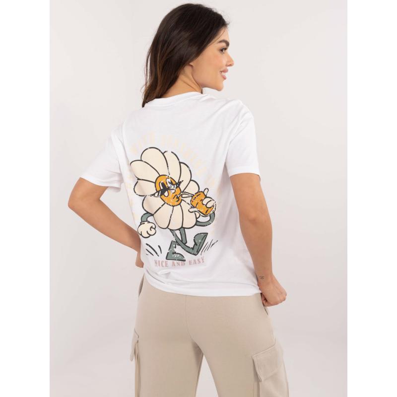 Bílé dámské tričko s potiskem SUBLEVEL