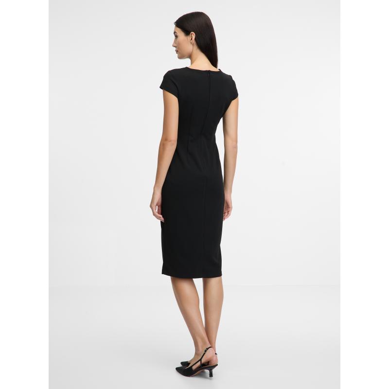 Čierne dámske midi šaty
