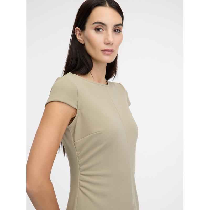 Bézs női midi ruha