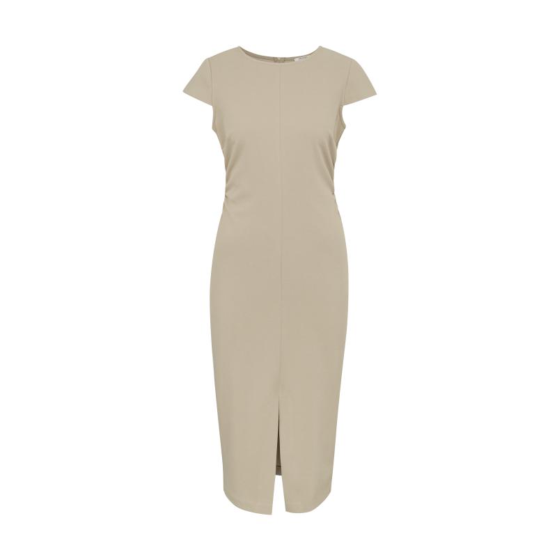 Bézs női midi ruha