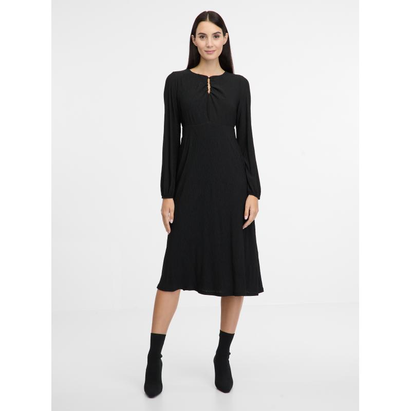 Fekete női midi ruha