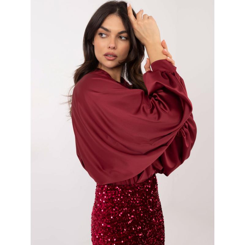 Vínová elegantná blúzka Cristina
