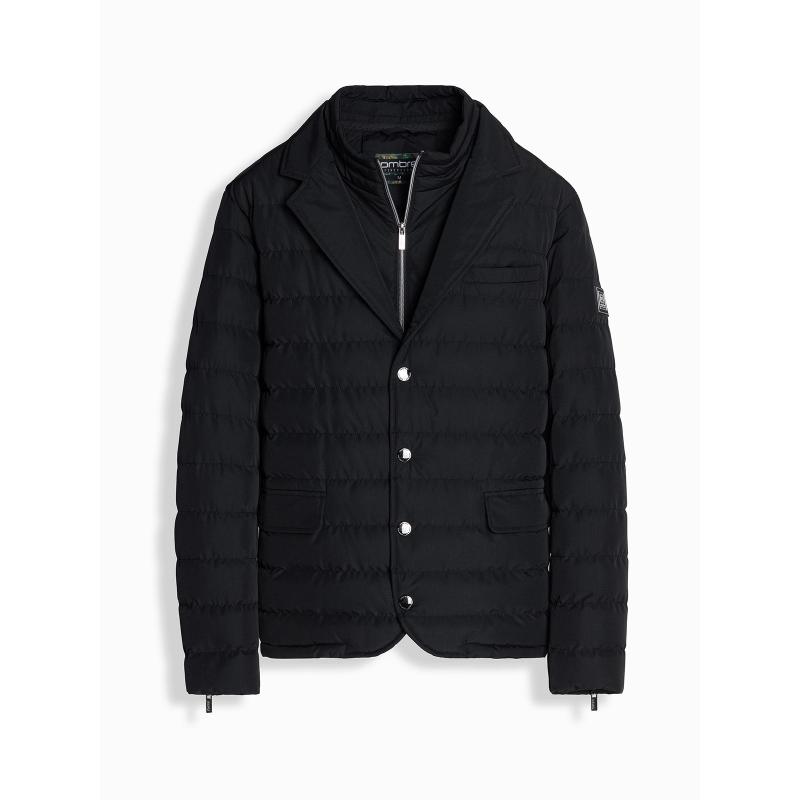 Pánska prešívaná bunda s bundovým strihom - čierna