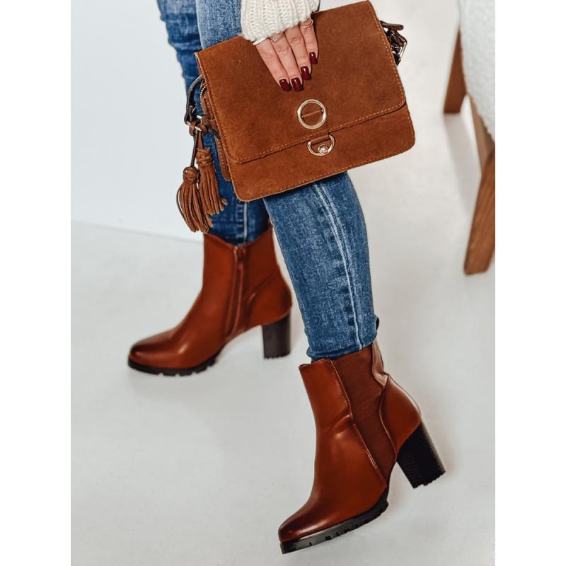 Dámské kozačky na podpatku BOOTELY camel