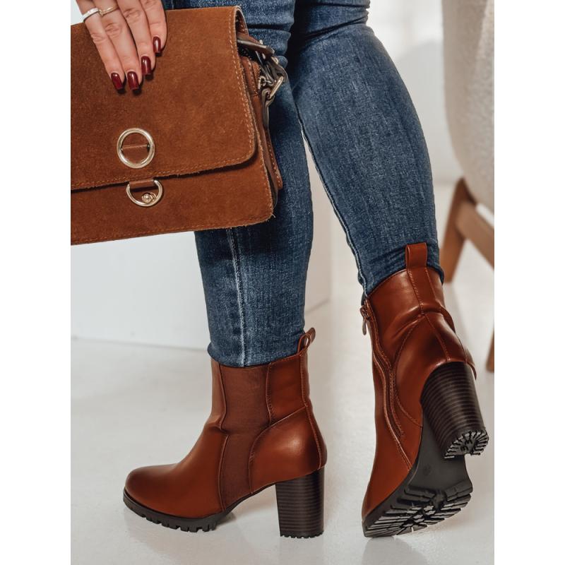 Dámské kozačky na podpatku BOOTELY camel