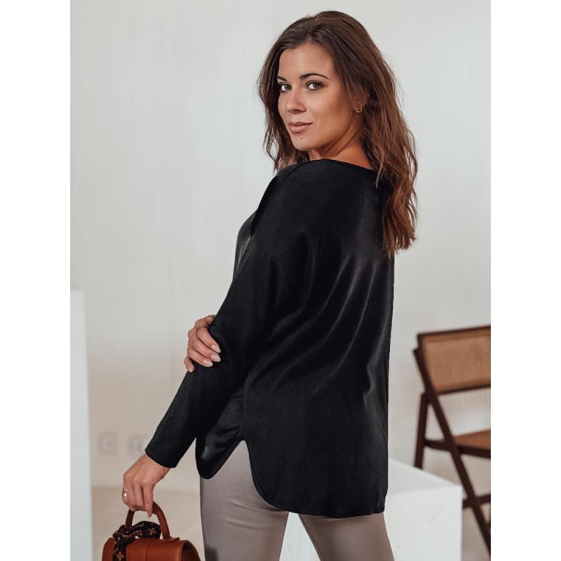 Dámská oversize halenka SILKINEA s přívěskem černá