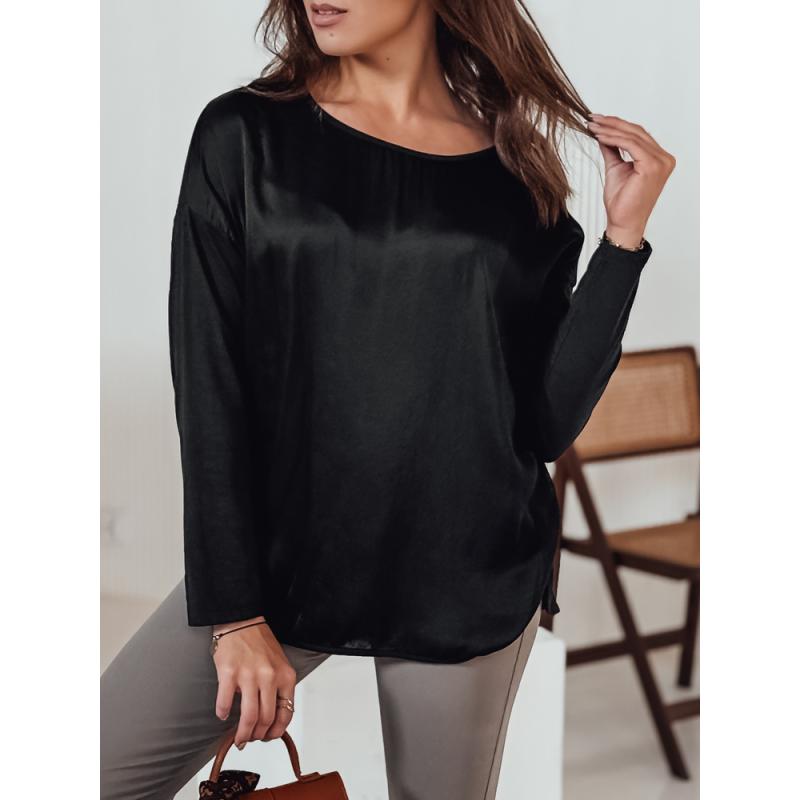 Dámská oversize halenka SILKINEA s přívěskem černá