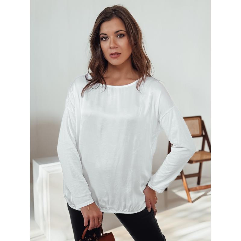 Dámská halenka oversize SILKINEA s přívěskem bílá