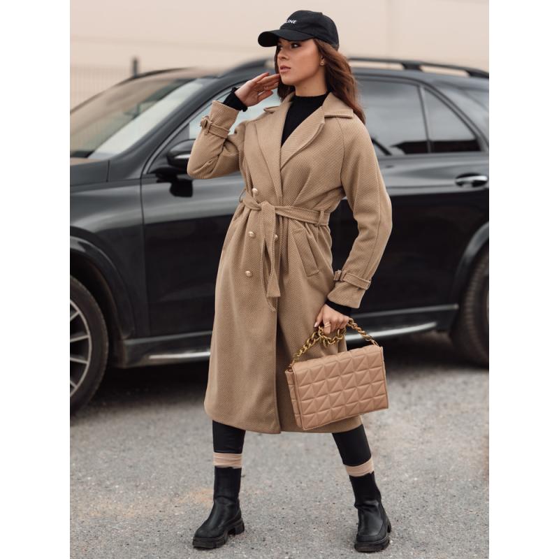 Női túlméretezett kabát CAMELLYN hosszú camellia