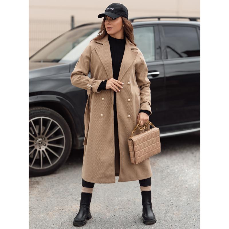 Női túlméretezett kabát CAMELLYN hosszú camellia