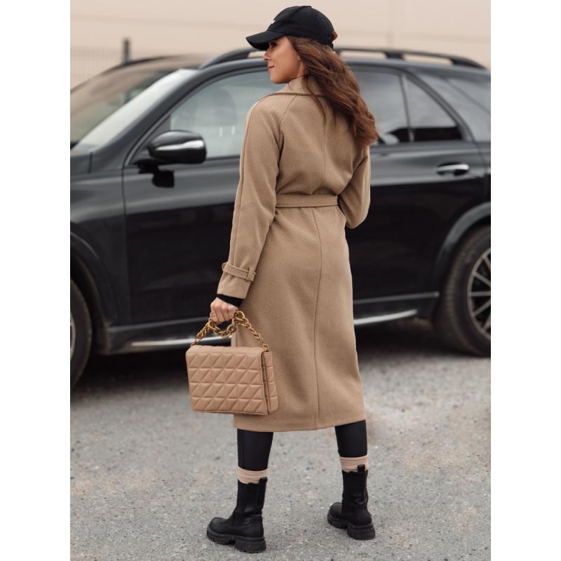 Női túlméretezett kabát CAMELLYN hosszú camellia