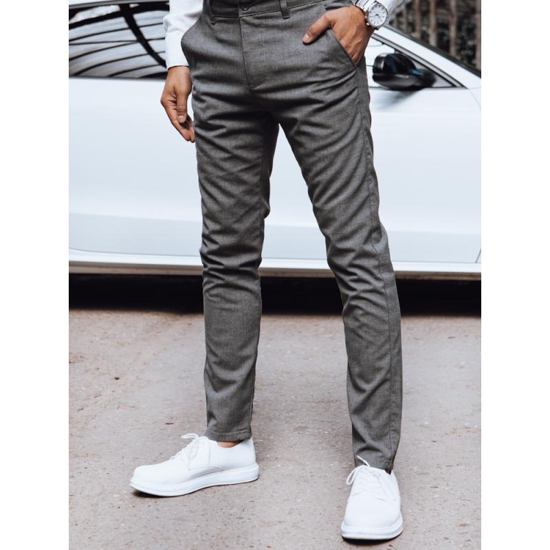 Pánské kalhoty chinos tmavě šedé