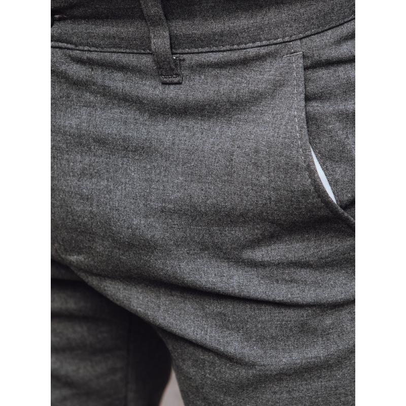 Pánské kalhoty chinos tmavě šedé