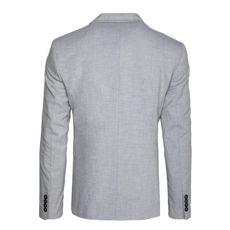 Pánské jednořadové světle šedé sako