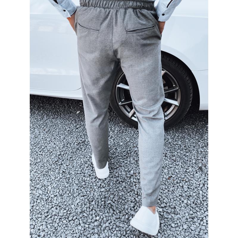 Pánské kalhoty z látky tmavě šedé