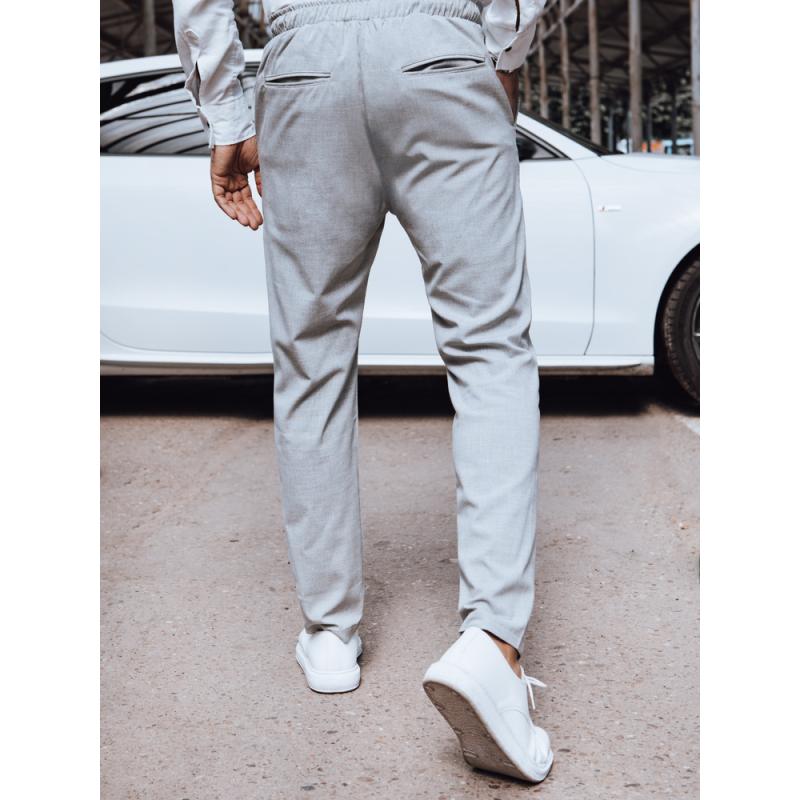 Pánské kalhoty chinos světle šedé