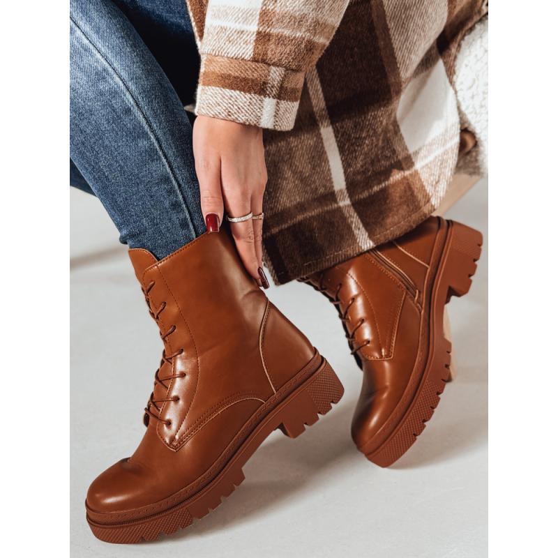 Dámské pytlovité kozačky STYLOBOSS velbloudí barva