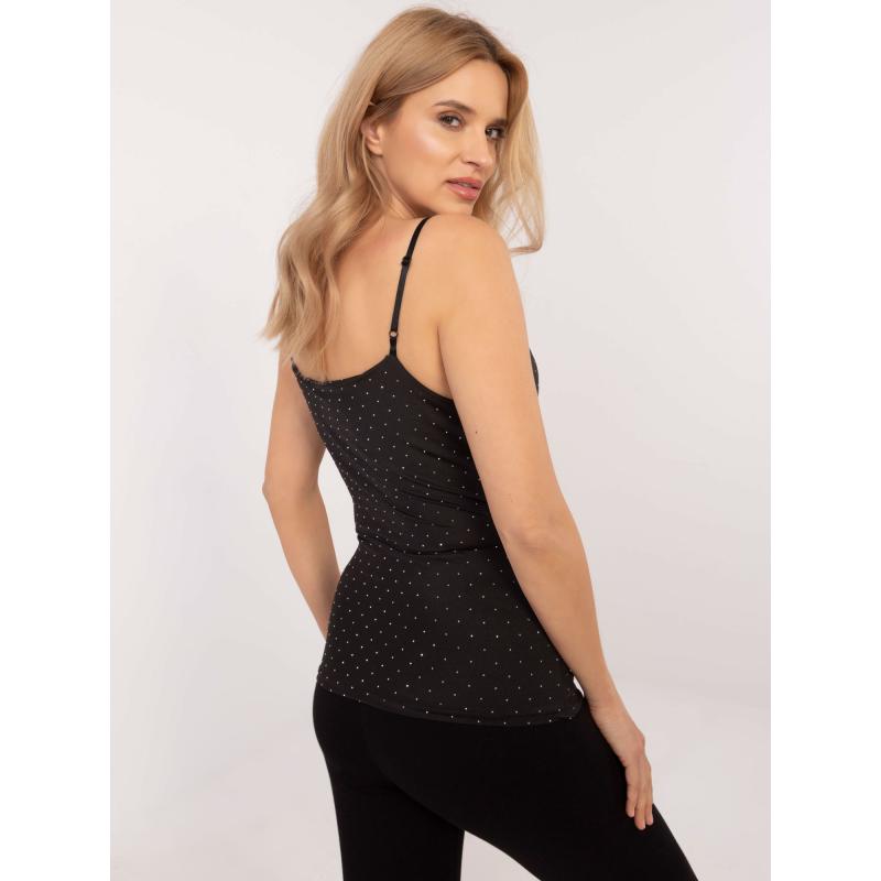 Fekete elegáns pántos felső