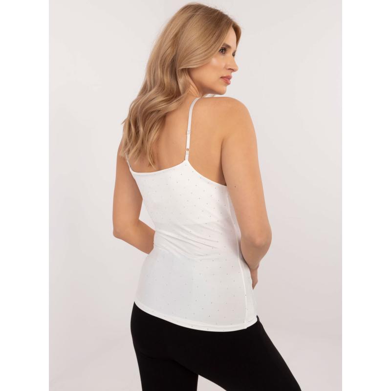 Ecru színű formális felső applikációkkal