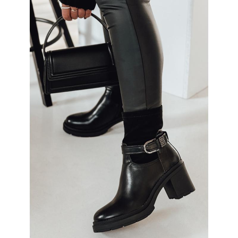 Dámské kozačky na podpatku NOIRSTEP černé