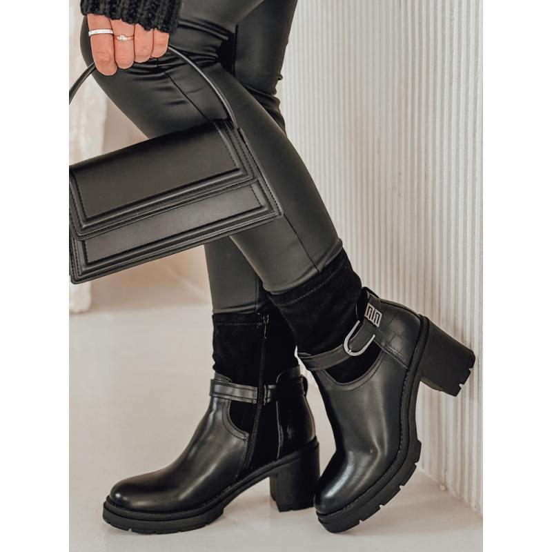 Dámské kozačky na podpatku NOIRSTEP černé